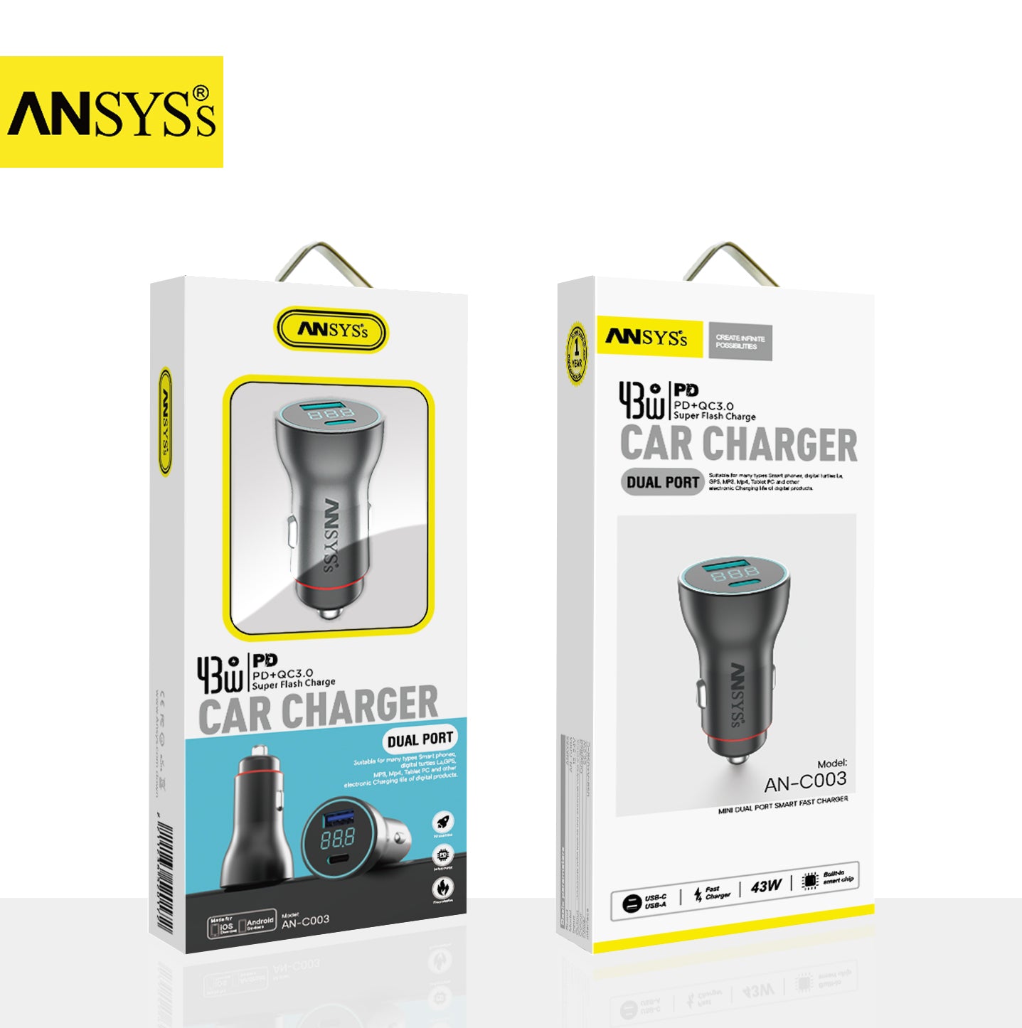 Car Charger CC-03 QC18W+PD25W Dual Port