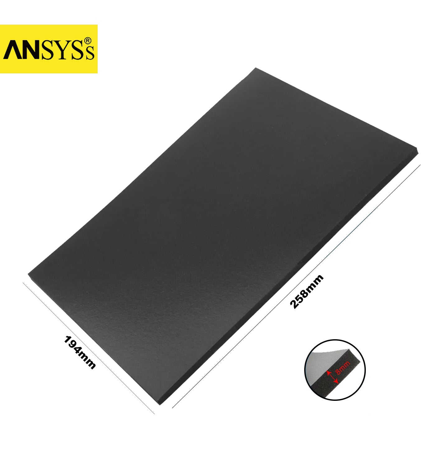 Rubber Pad 8mm Universal Black Silicone Pad